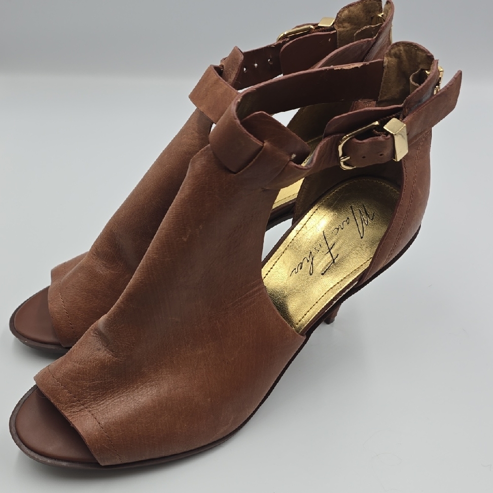 Marc Fisher Soft Leather Heel Bootie Shoes